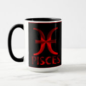 Rotes Fisch-Horoskop-Symbol Tasse (Links)