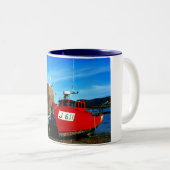 Rotes Fischerboot Bonne Nuit Zweifarbige Tasse (VorderseiteRechts)