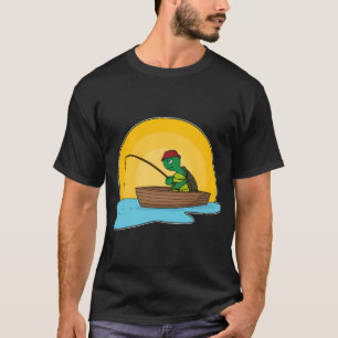 Rotes Fischerboot T-Shirt