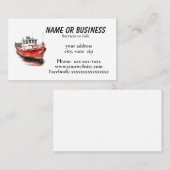 Rotes Fischerboot Visitenkarte (Vorne/Hinten)