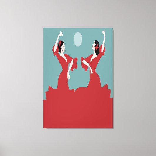 Rotes Flamenco Leinwanddruck (Vorderseite)