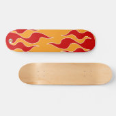 Rotes Flammen-Brett Skateboard (Horizontal)