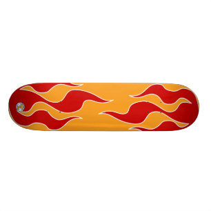 Rotes Flammen-Brett Skateboard