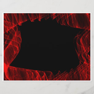 rotes Flammen-Fraktal Flyer