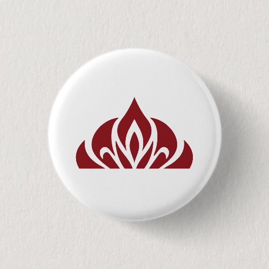 rotes Flammenlogo auf Knopf Button (Vorderseite)