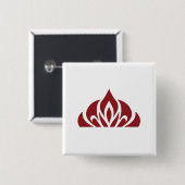 rotes Flammenlogo auf Knopf Button (Vorne & Hinten)