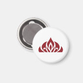 rotes Flammenlogo auf Magnet (Vorderseite/Rückseite)