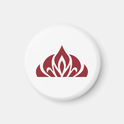 rotes Flammenlogo auf Magnet (Vorne)