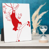 rotes Flapper-Mädchen Fotoplatte (Seite)