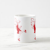 rotes Flapper-Mädchen Kaffeetasse (Mittel)