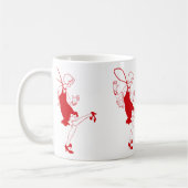 rotes Flapper-Mädchen Kaffeetasse (Links)
