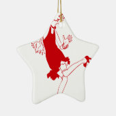 rotes Flapper-Mädchen Keramikornament (Rechts)