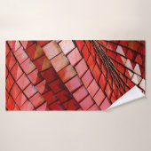 Rotes Fliesenbild Badehandtuch (Badehandtuch)