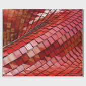 Rotes Fliesenbild Geschenkpapier (Flach)