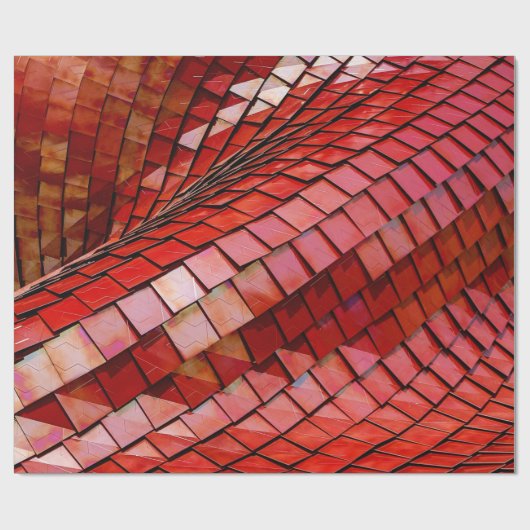 Rotes Fliesenbild Geschenkpapier (Flach)