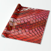 Rotes Fliesenbild Geschenkpapier (Ungerollt)