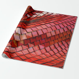 Rotes Fliesenbild Geschenkpapier