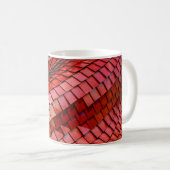 Rotes Fliesenbild Kaffeetasse (VorderseiteRechts)