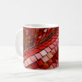 Rotes Fliesenbild Kaffeetasse (Vorderseite Links)