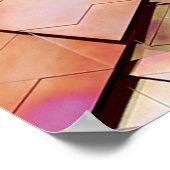 Rotes Fliesenbild Poster (Ecke)