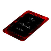 Rotes Floral Elegant Magnet (Linke Seite)