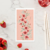 Rotes Floral Serviette (Beispiel)