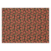 Rotes florales Aquarell Tischdecke (Vorderseite (Horizontal))