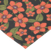 Rotes florales Aquarell Tischdecke (Schrägansicht)