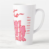 Rotes florales Chunky-Text-Slogan mit Namen Milchtasse (Rechts)