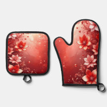 Rotes Florales Festlich