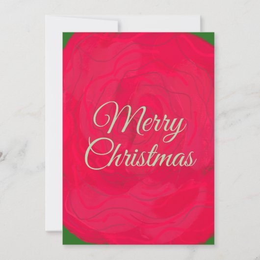 Rotes florales Frohe Weihnachten (Vorderseite)