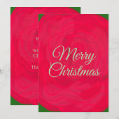 Rotes florales Frohe Weihnachten (Vorne/Hinten)