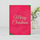 Rotes florales Frohe Weihnachten (Stehend Vorderseite)