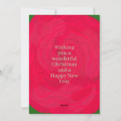 Rotes florales Frohe Weihnachten (Rückseite)