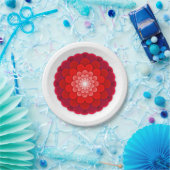 Rotes florales Mandala-58566 Pappteller (Party)