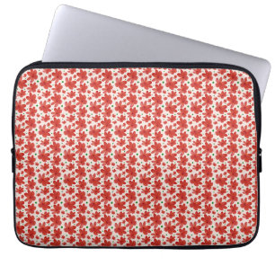 Rotes florales nahtloses Muster Süße Retro-Blumen Laptopschutzhülle