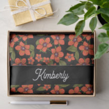 Rotes florales Wasserfarben-Name
