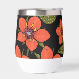 Rotes florales Wasserfarbenmuster