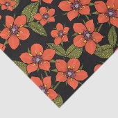 Rotes florales Wasserfarbmuster Seidenpapier (Ausschnitt)
