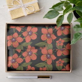 Rotes florales Wasserfarbmuster Seidenpapier