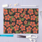 Rotes florales Wasserfarbmuster Seidenpapier (Handwerk)