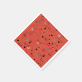 Rotes Flugmuster Marienkäfer Baby Shower Serviette (Ecke)