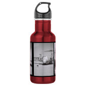 Rotes Flugzeug Edelstahlflasche (Vorderseite)