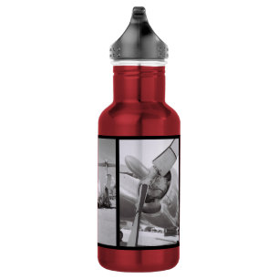 Rotes Flugzeug Edelstahlflasche