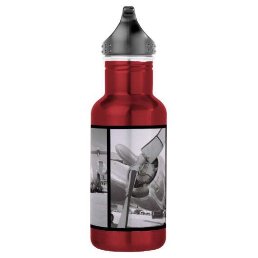 Rotes Flugzeug Edelstahlflasche (Rechts)