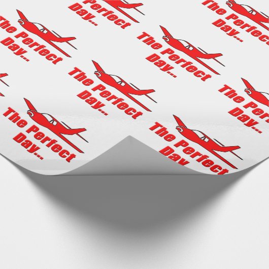 Rotes Flugzeug Geschenkpapier (Ecke)