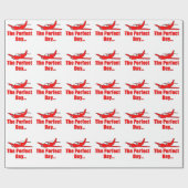 Rotes Flugzeug Geschenkpapier (Flach)