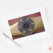 Rotes Flugzeug Holzschraubenkleber Rechteckiger Aufkleber (Umschlag)