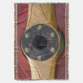 rotes Flugzeug und hölzerner Propellerwirbel Decke (Vorderseite Vertikal)