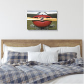 Rotes Flugzeug und Holzschrauber Leinwanddruck (Insitu (Schlafzimmer))